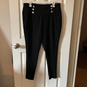 SHEIN Plus Double Breasted Wide Waistband Pants